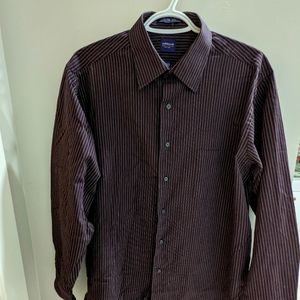 Dark red stripped shirt